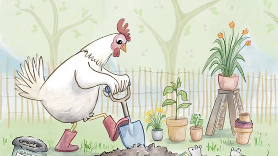 Chiken +Mause + Gardening